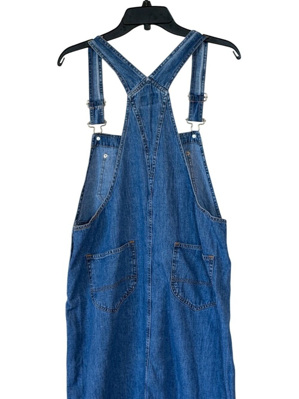 Faded Glory Women's Bib Overalls Maxi Dress Denim Blue Western Size Medium NWT - Picture 4 of 9
